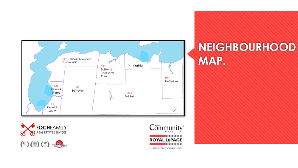 Georgina Ontario real estate neighbourhood map