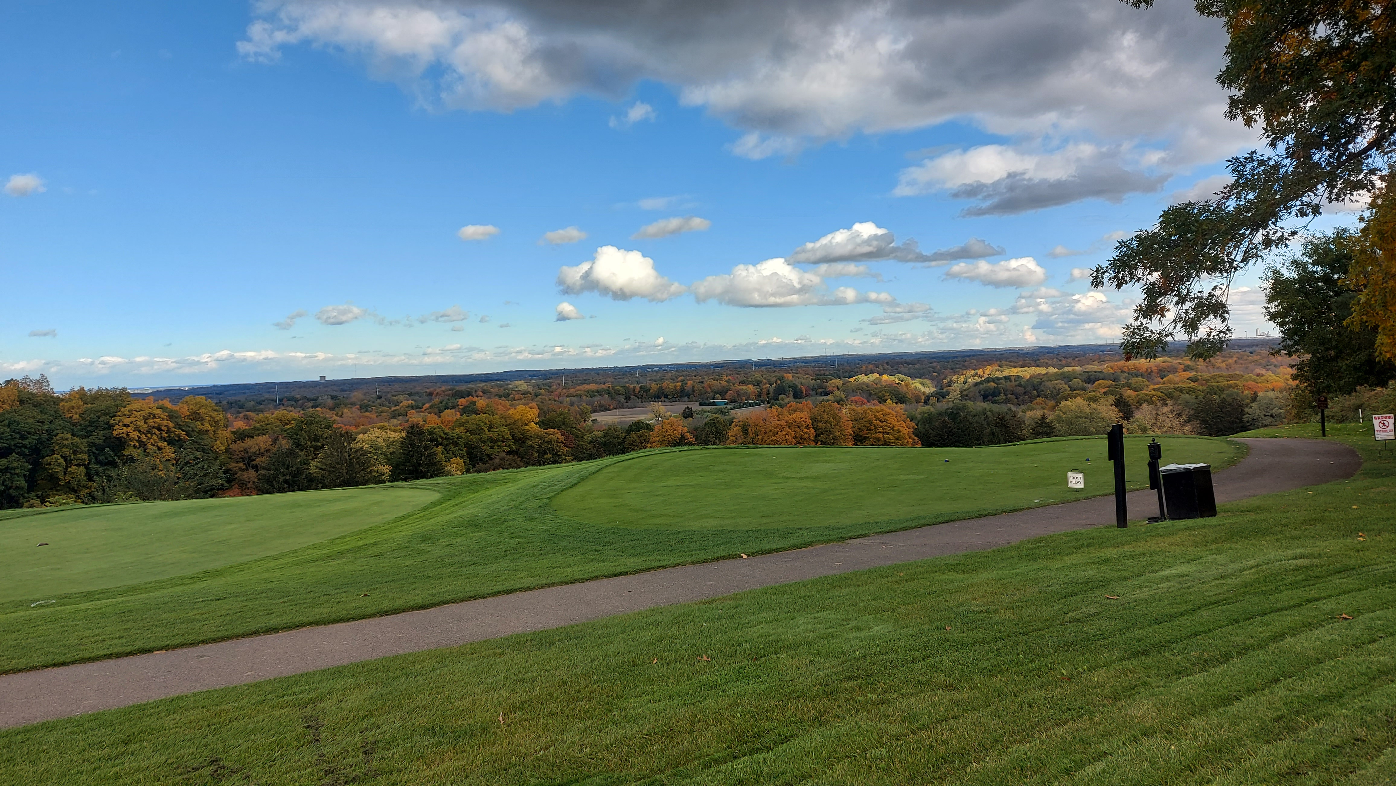 View from Fonthill Kame lookout, highest point in Niagara, overlooking Pelham Ontario countryside