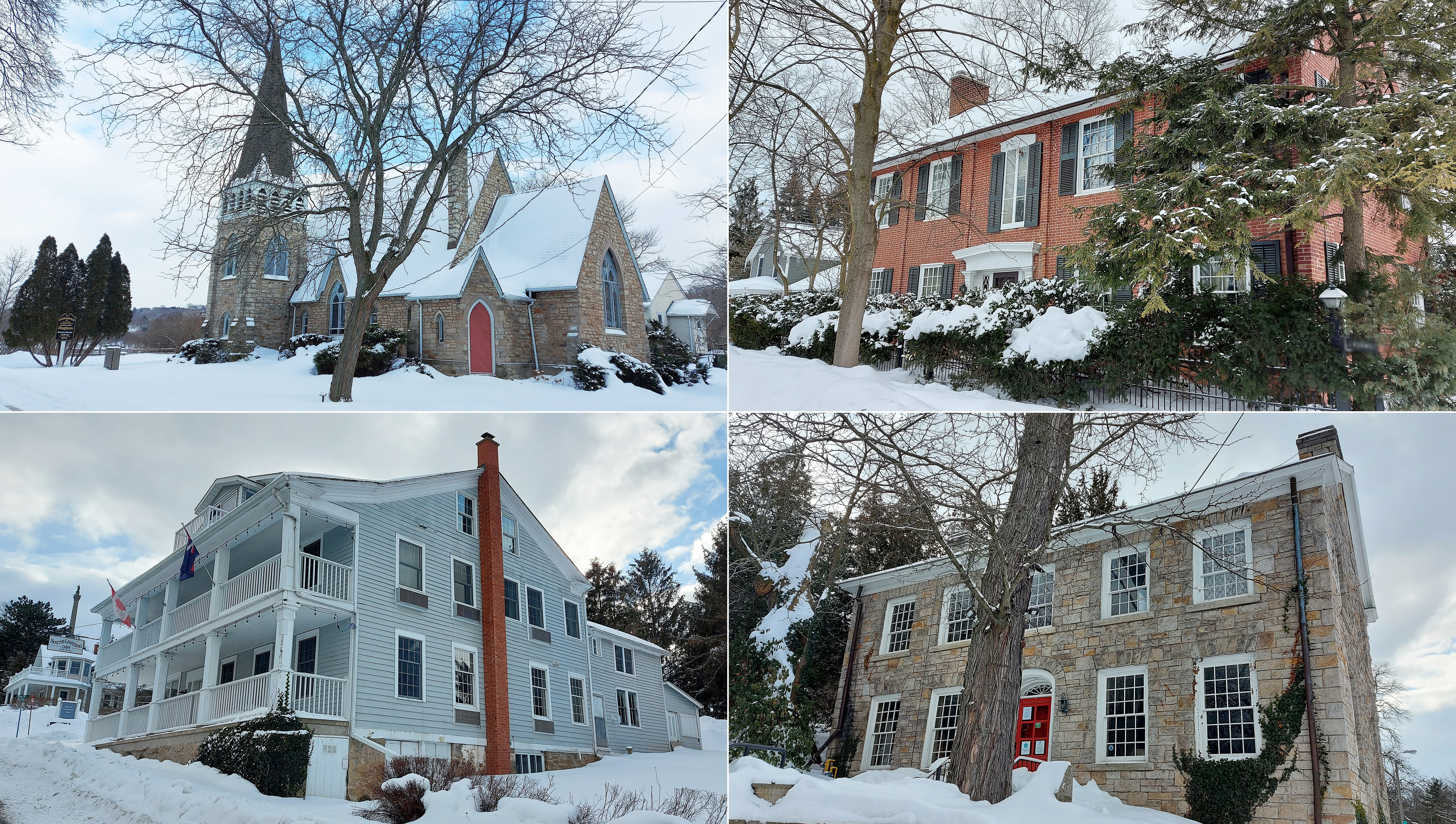 Queenston village homes and streets near the Niagara River