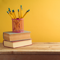 Best Schools in Burlington - Books with Pencil Cup