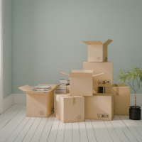 Moving to Bronte Creek - Boxes Packed Up in Empty House