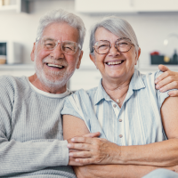 Senior Living in Bronte Creek - Older Couple Happy in Their House