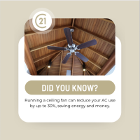 ceiling fans can make a room feel 3 to 4 C cooler