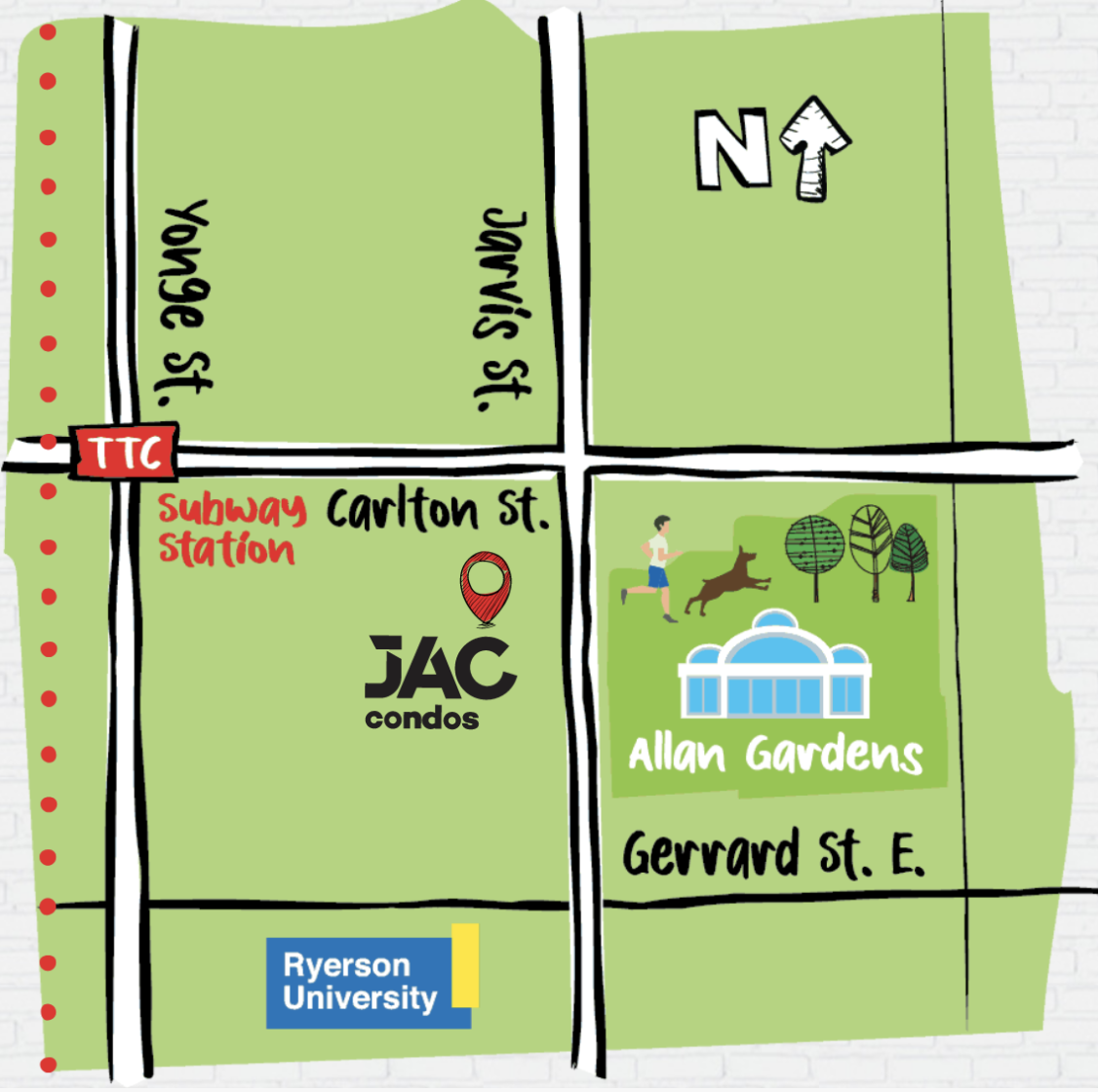 Location of Jac condos Toronto