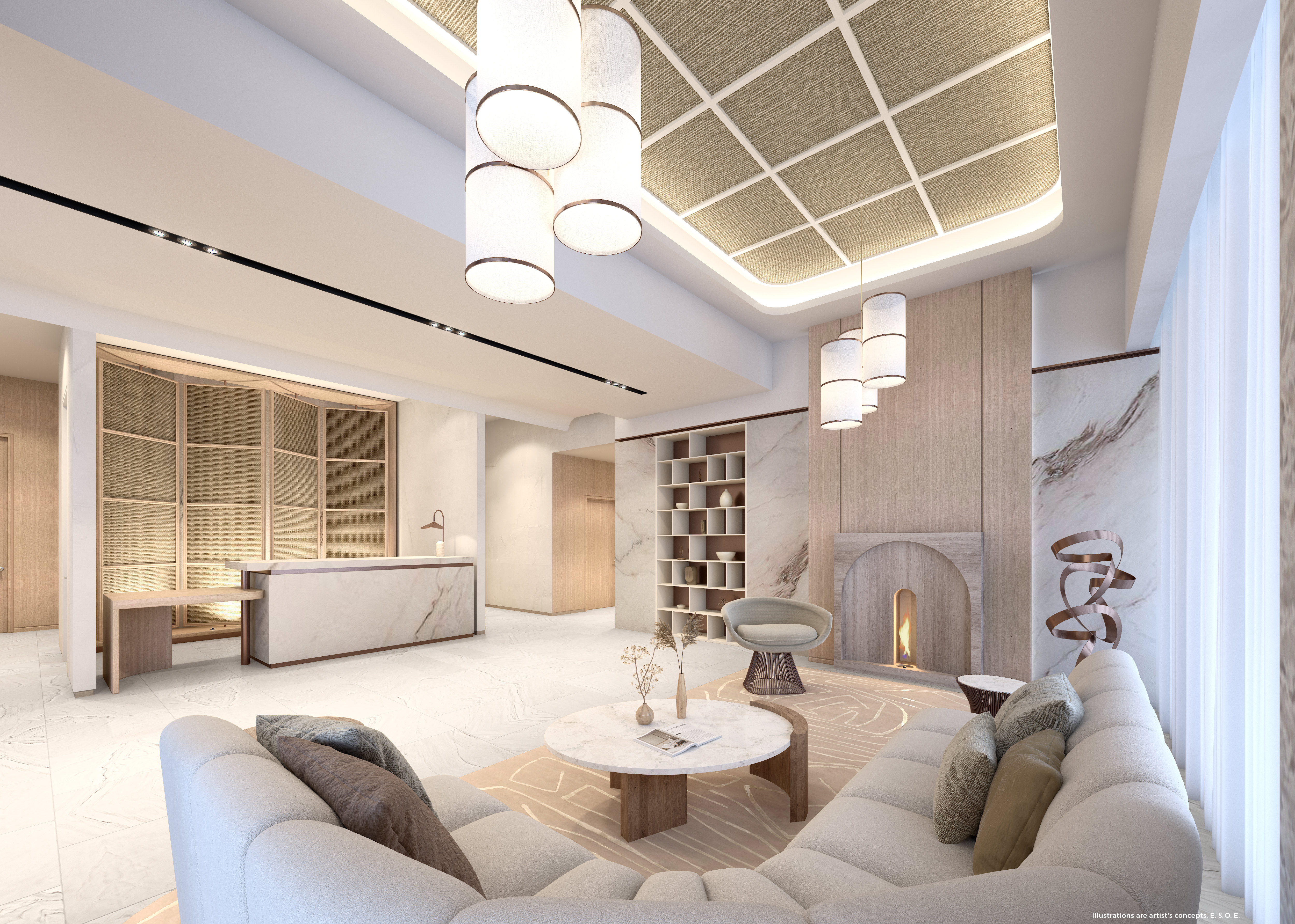 condo lobby in downtown Toronto