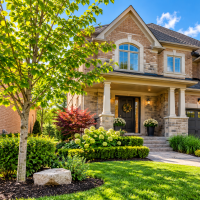 beautiful detached home with landscaping and a welcoming entrance