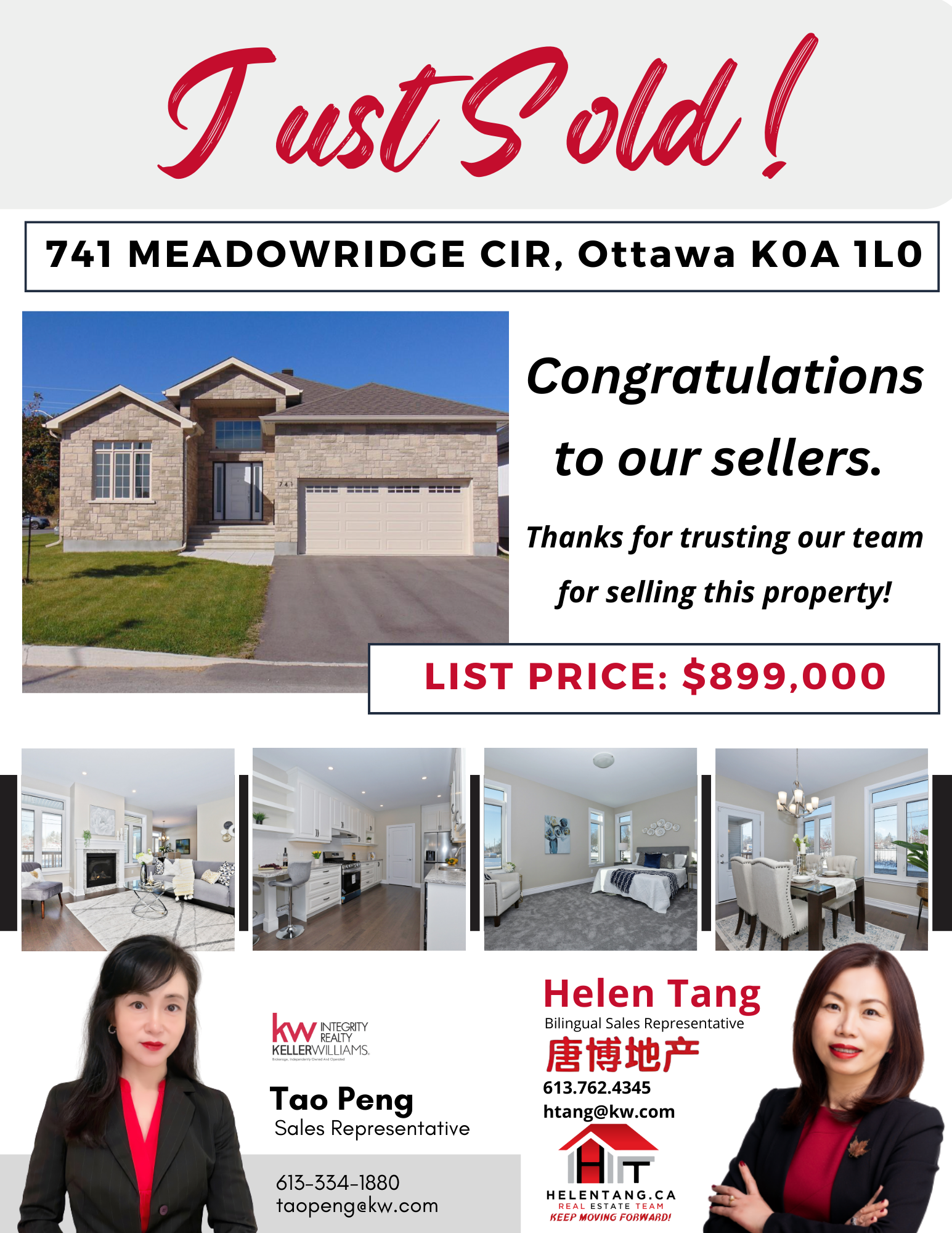 741 Meadowridge Cir, Ottawa | Helen Tang Real Estate Team