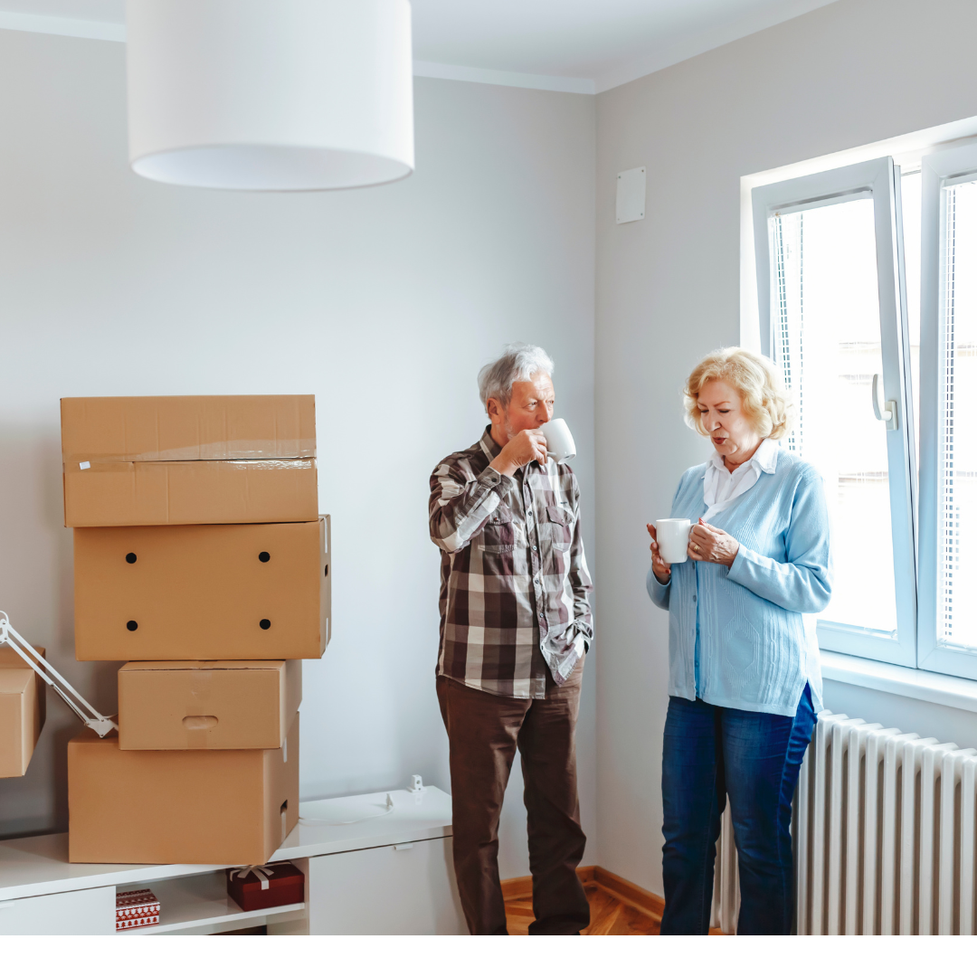 older couple moving